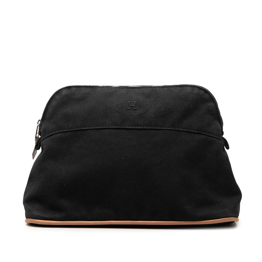 Pre-Loved Hermes Toile Bolide Trousse De Voyage Pouch PM